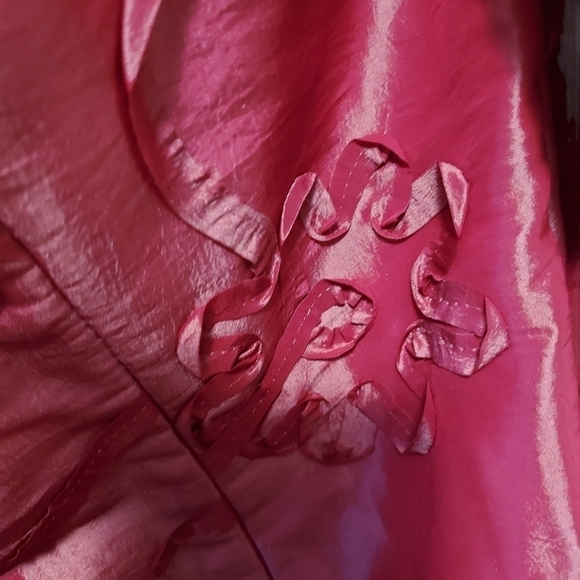 Strapless rose color XXL dress with scarf - Picture 3 of 12